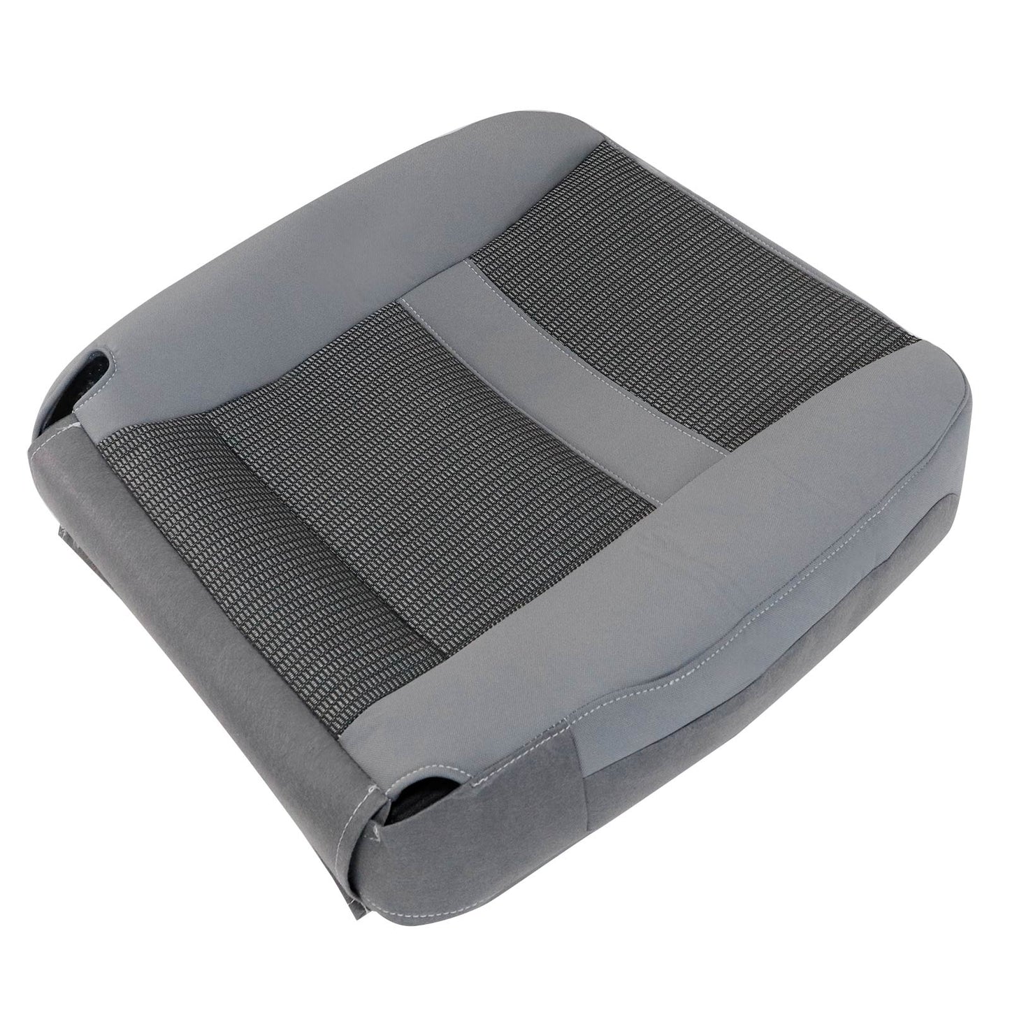 For 2006-2010 Dodge Ram 1500 2500 Front Driver & Passenger Bottom & Top Cloth Seat Cover Light Gray