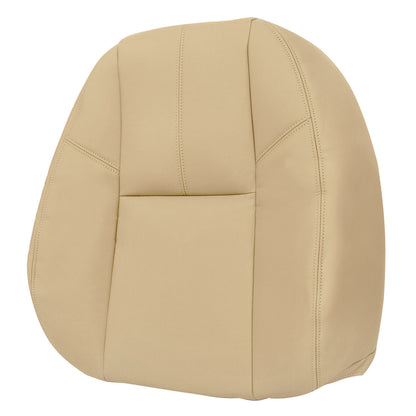 For 2007-2014 Chevy Silverado GMC Sierra Front Driver & Passenger Bottom & Top Leather Seat Cover Tan