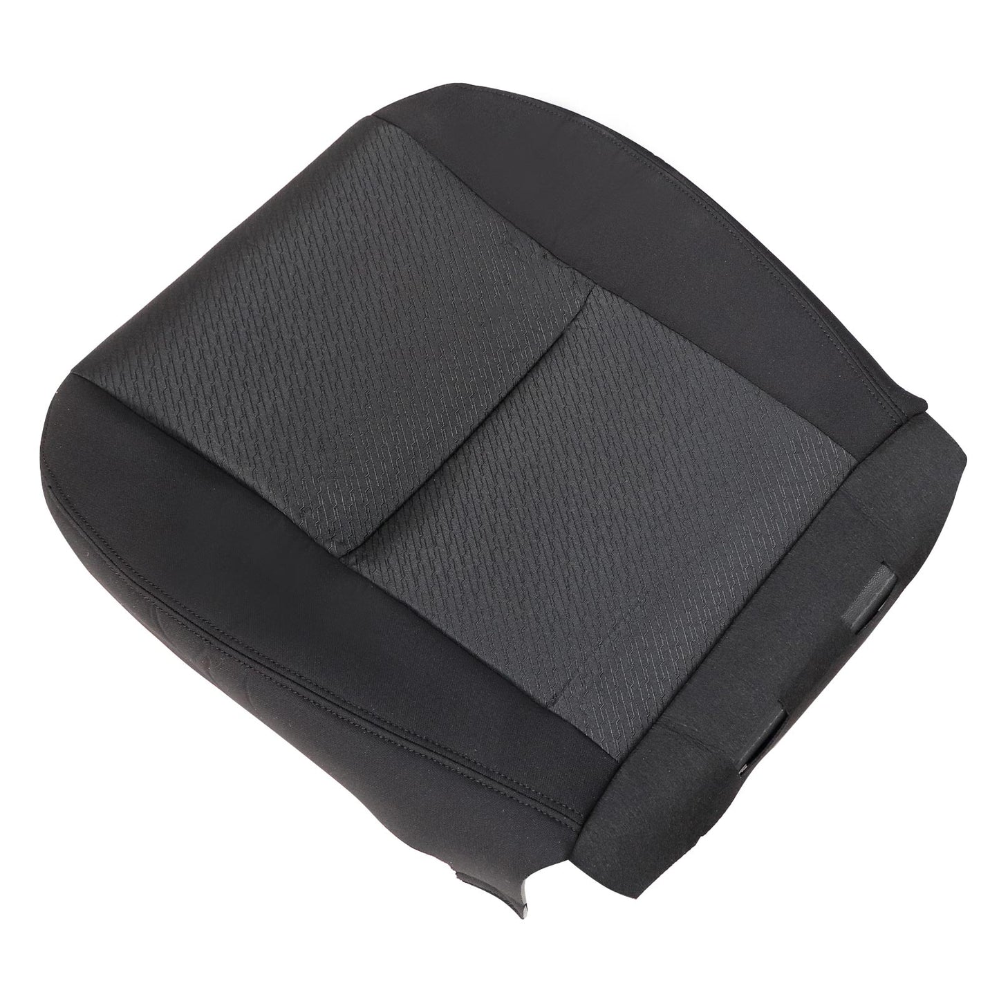 For 2007-2014 Chevy Silverado GMC Sierra Front Driver & Passenger Bottom & Top Cloth Seat Cover Black