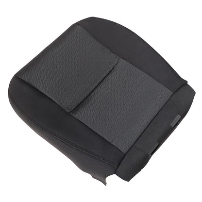 For 2007-2014 Chevy Silverado GMC Sierra Front Driver & Passenger Bottom & Top Cloth Seat Cover Black