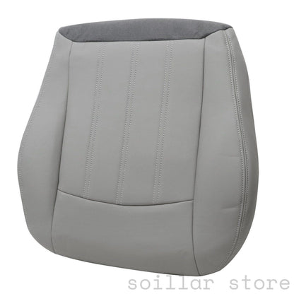 4PCS For 2005 2006 2007 2008 2009 2010 Chrysler 300C Front Both Side Driver & Passenger Bottom & Top Leather Seat Cover Gray