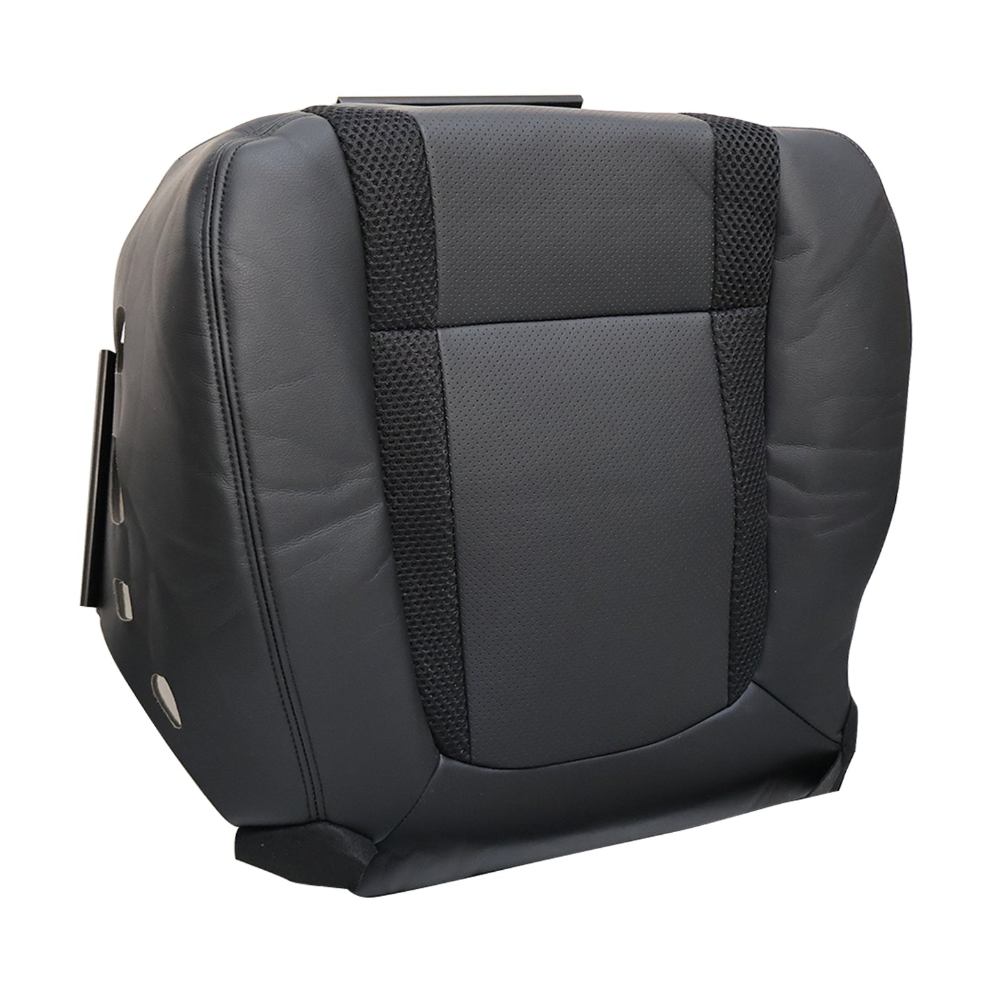 For 2010-2014 Ford F-150 Raptor SVT Front Driver & Passenger Bottom & Top Leather Seat Cover Black