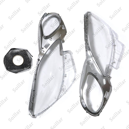 Pair Headlight Lens Cover Shell Clear Glass Fit For Lexus GS300 350 450h 2004-11