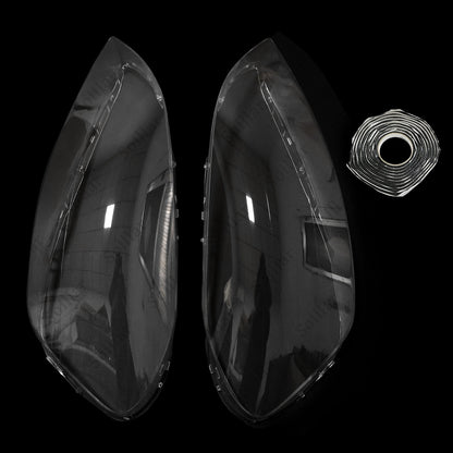 2x For Volvo XC60 2009-2013 Left+Right Front Headlamp Headlight Clear Cover Lens