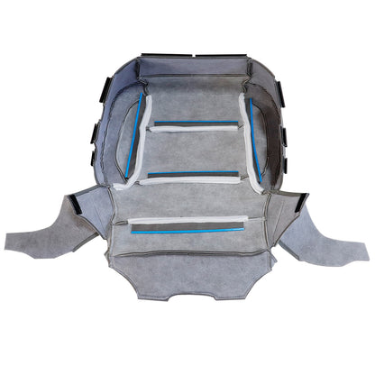 For 2014-2019 Chevy Silverado Front Driver & Passenger Bottom Leather Seat Cover Dark Ash Gray