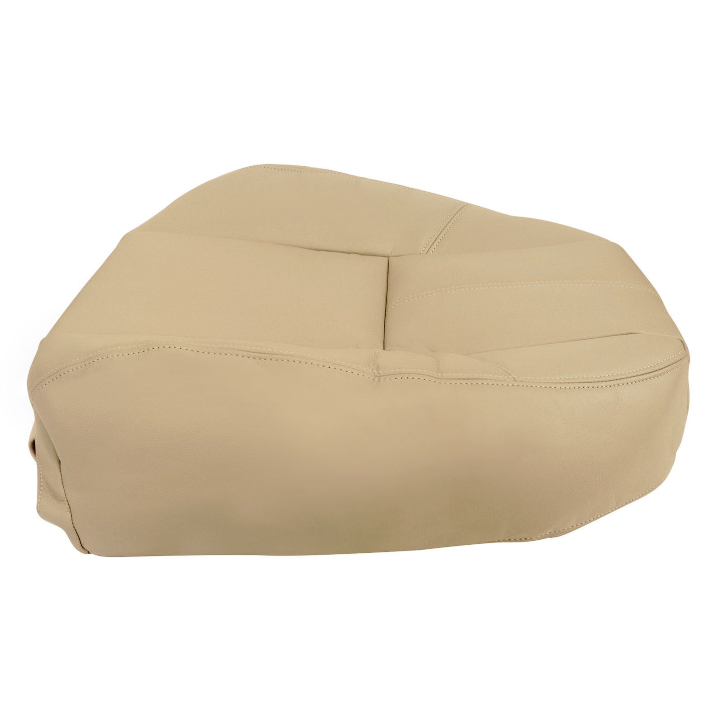 For 2007-2014 Chevy Silverado GMC Sierra Front Driver & Passenger Bottom & Top Leather Seat Cover Tan