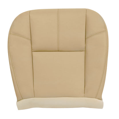 For 2007-2014 Chevy Silverado GMC Sierra Front Driver & Passenger Bottom & Top Leather Seat Cover Tan