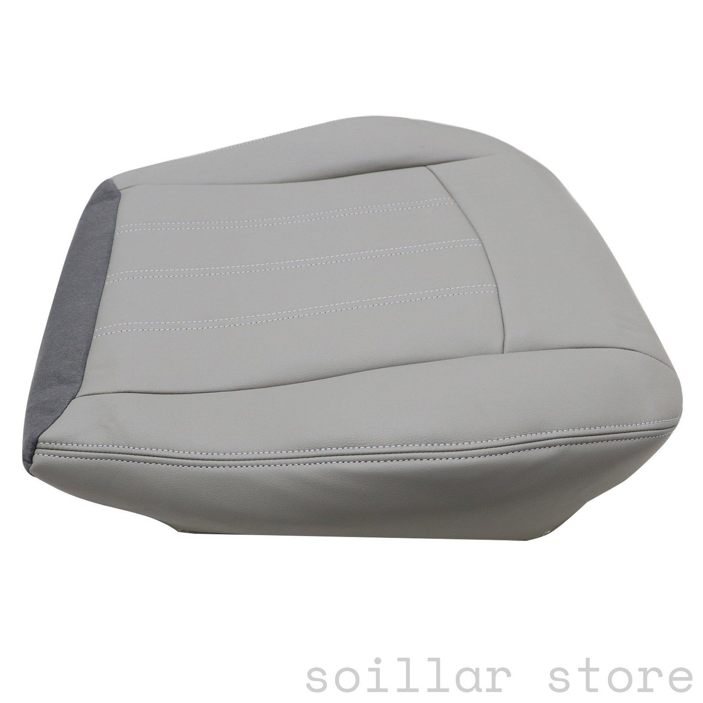 4PCS For 2005 2006 2007 2008 2009 2010 Chrysler 300C Front Both Side Driver & Passenger Bottom & Top Leather Seat Cover Gray
