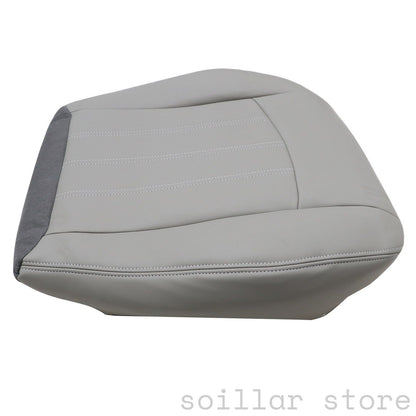 4PCS For 2005 2006 2007 2008 2009 2010 Chrysler 300C Front Both Side Driver & Passenger Bottom & Top Leather Seat Cover Gray