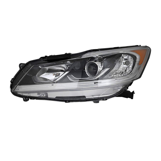 Headlight Headlamp Halogen w/LED DRL Driver Left Side For 2016-2017 Honda Accord