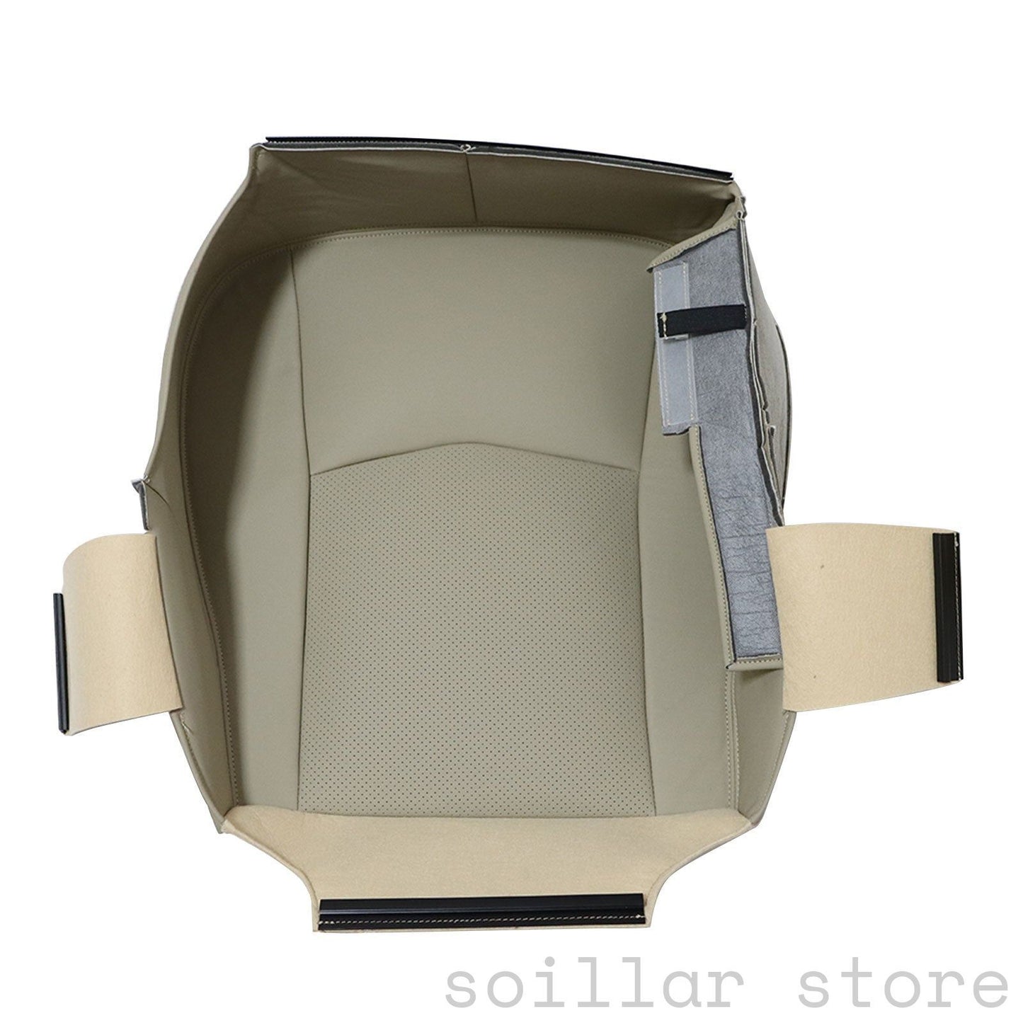 For 2004-2005 Cadillac SRX Driver Bottom Perforated Leather Seat Cover Light Tan