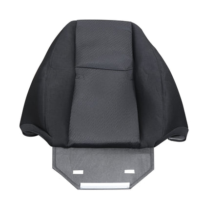 For 2007-2014 Chevy Silverado GMC Sierra Front Driver & Passenger Bottom & Top Cloth Seat Cover Black