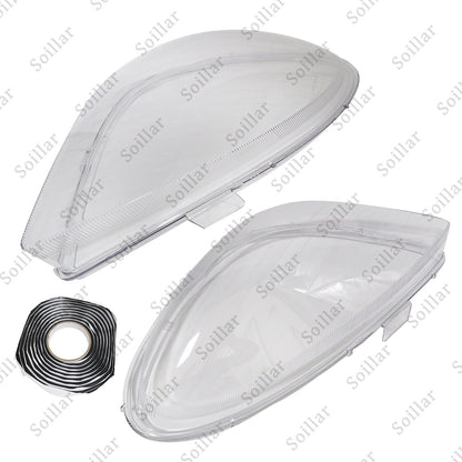 Pair Front Headlight Lens Cover+Glue For Mercedes-Benz SLK R171 2005-2011