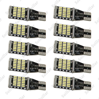 10X T15 921 912 LED Reverse Backup Light Bulbs W16W 916 6000K Super Bright White