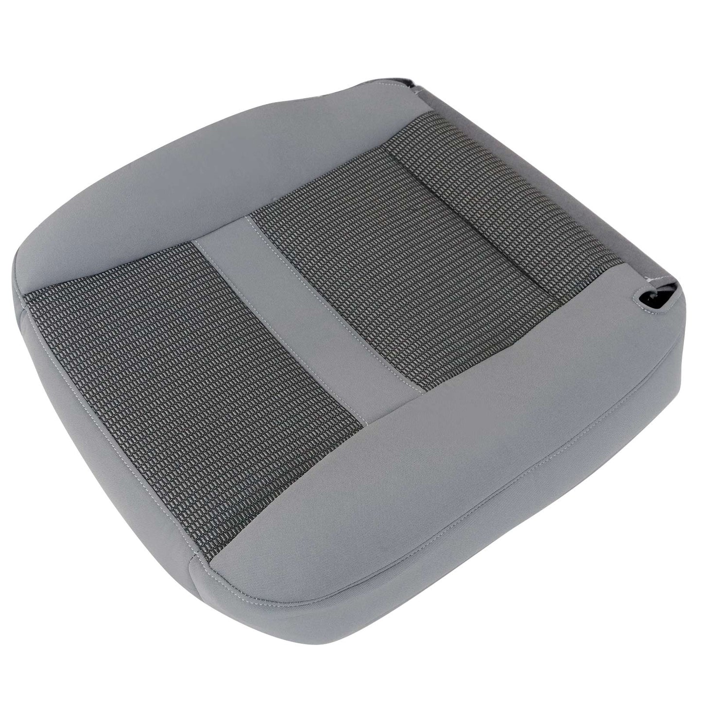 For 2006-2010 Dodge Ram 1500 2500 Front Driver & Passenger Bottom & Top Cloth Seat Cover Light Gray