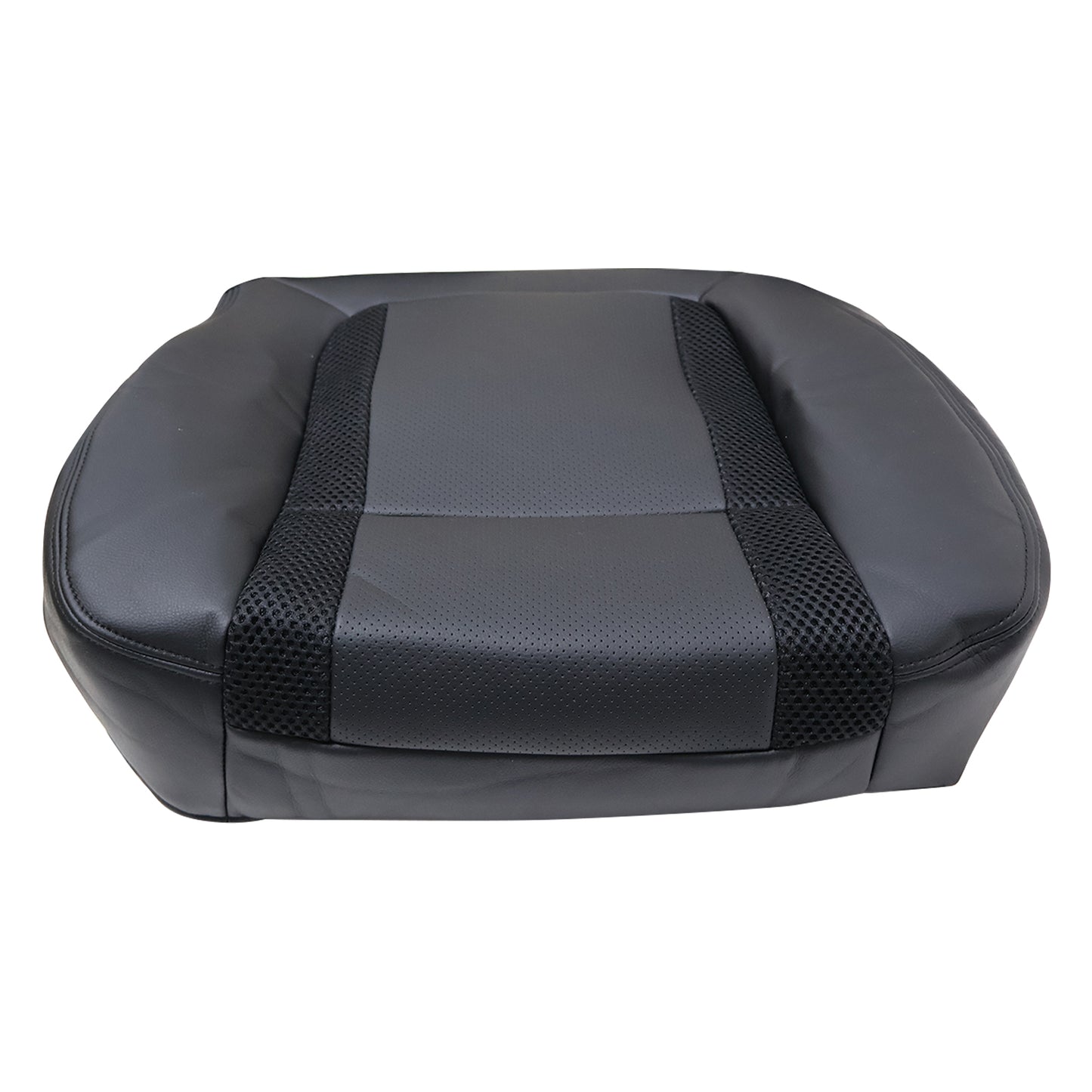 For 2010-2014 Ford F-150 Raptor SVT Front Driver & Passenger Bottom & Top Leather Seat Cover Black