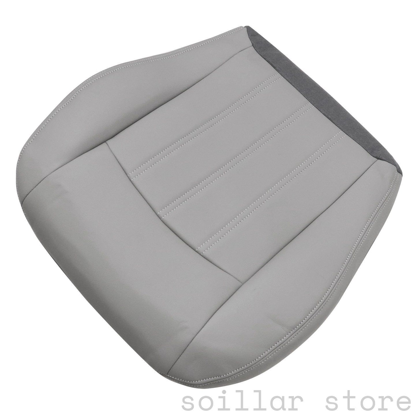 4PCS For 2005 2006 2007 2008 2009 2010 Chrysler 300C Front Both Side Driver & Passenger Bottom & Top Leather Seat Cover Gray