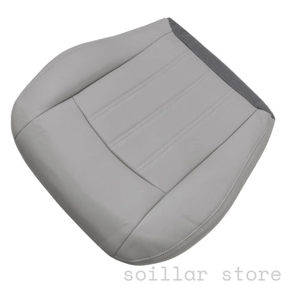 4PCS For 2005 2006 2007 2008 2009 2010 Chrysler 300C Front Both Side Driver & Passenger Bottom & Top Leather Seat Cover Gray