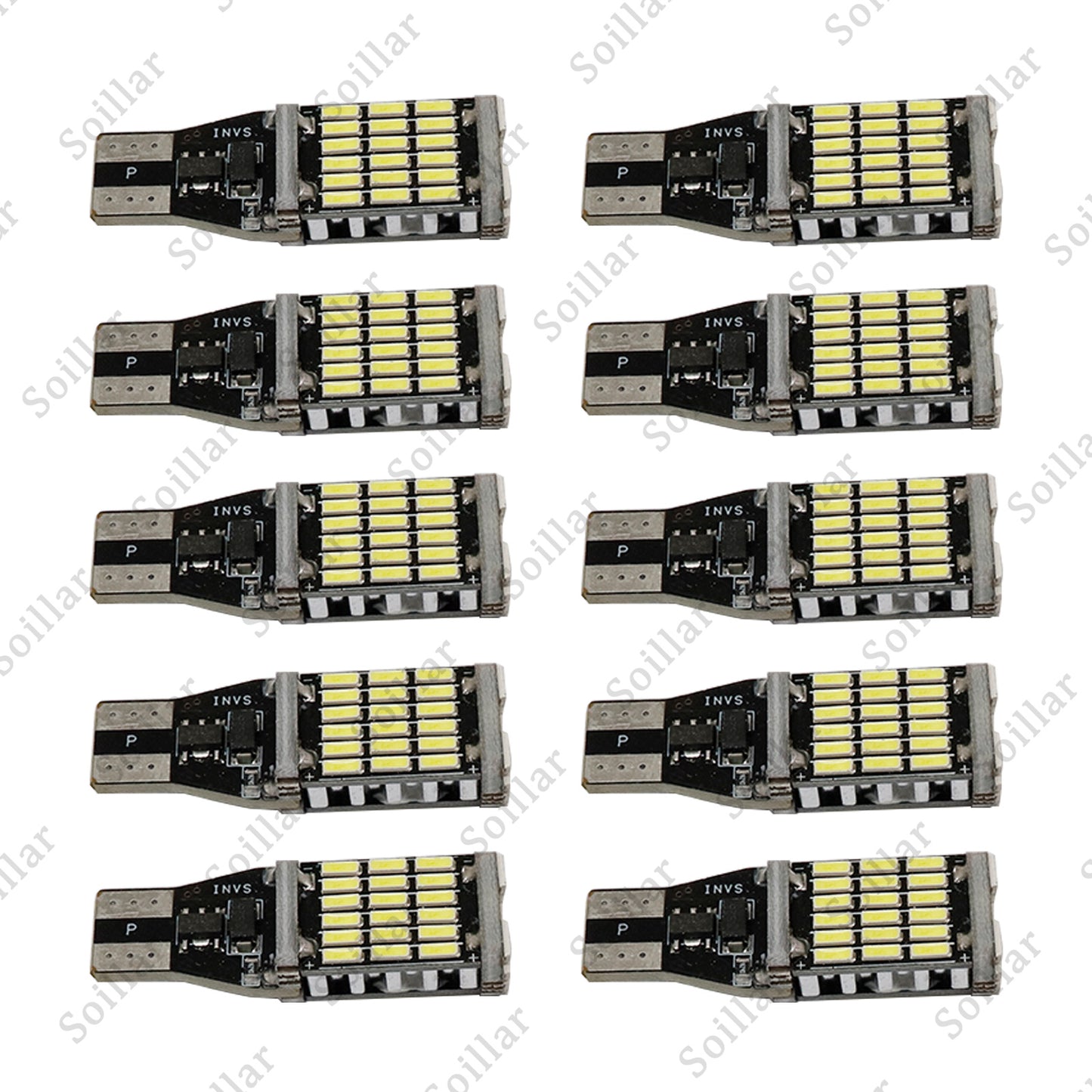 10X T15 921 912 LED Reverse Backup Light Bulbs W16W 916 6000K Super Bright White