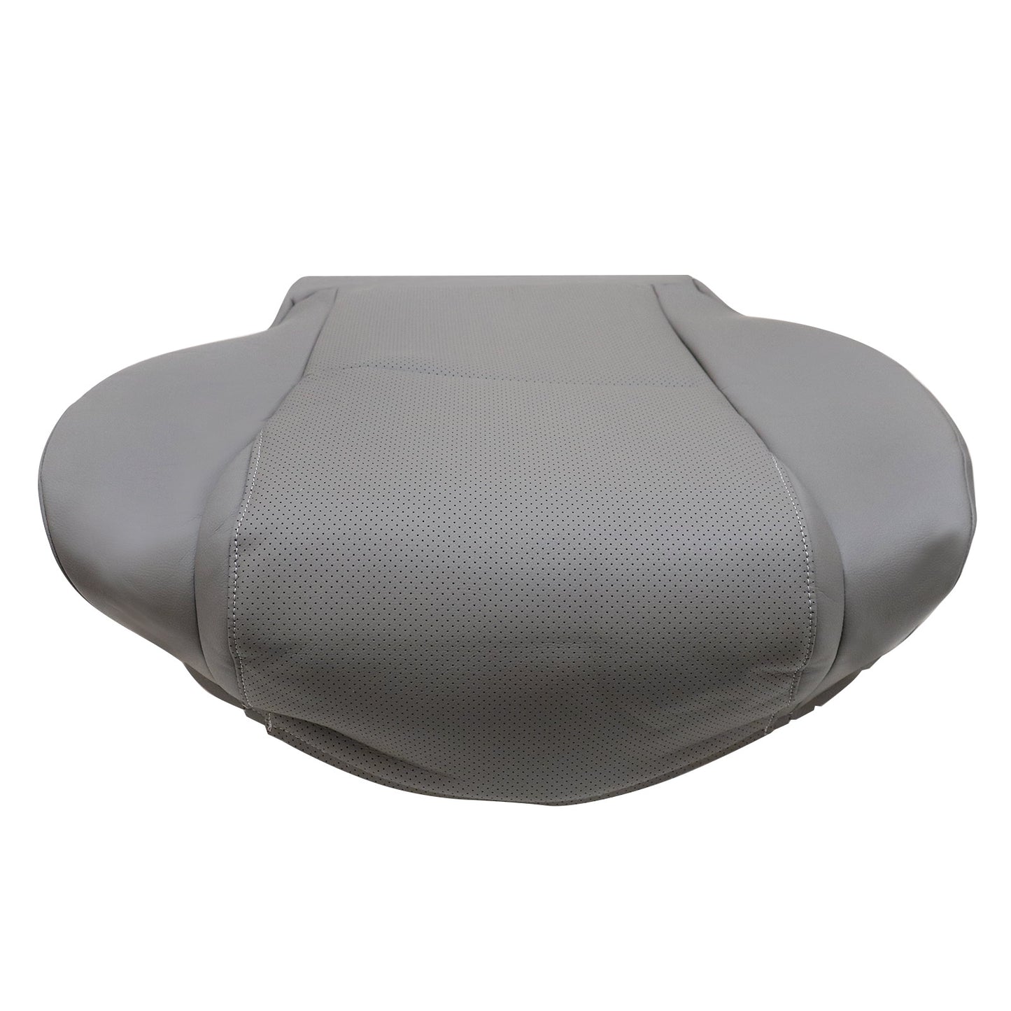 For 2007 to 2013 Toyota Sequoia Tundra Driver & Passenger Bottom Perforated Leather Seat Cover Gray
