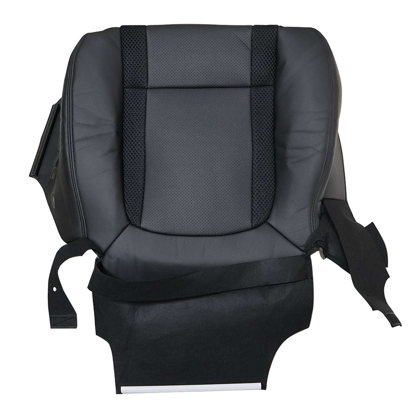 For 2010-2014 Ford F-150 Raptor SVT Front Driver & Passenger Bottom & Top Leather Seat Cover Black