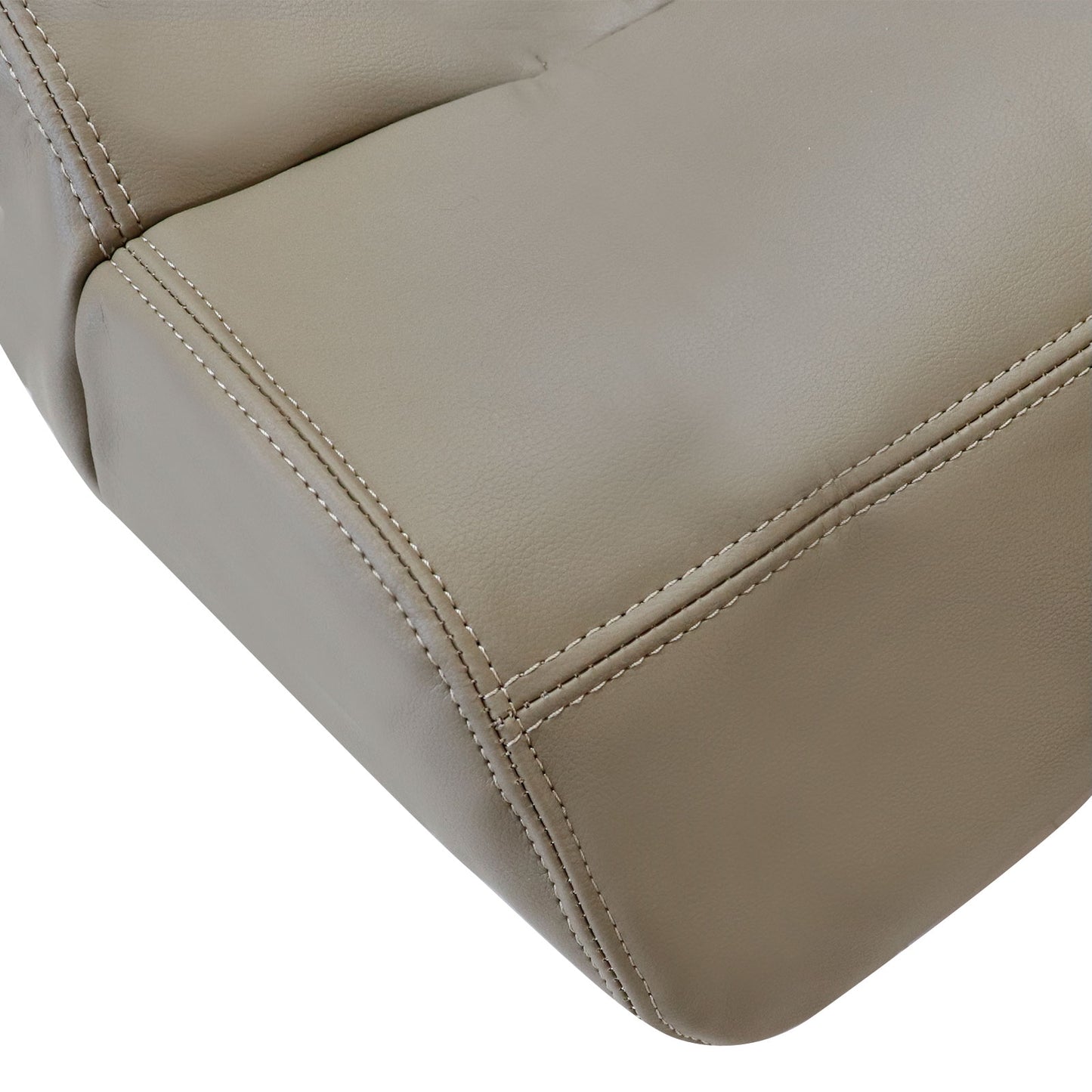 Front Driver & Passenger Bottom & Top Leather Seat Cover Tan & Both Side Bottom Foam Cushion 2004-2008 For Ford F-150 Lariat XL XLT STX FX4