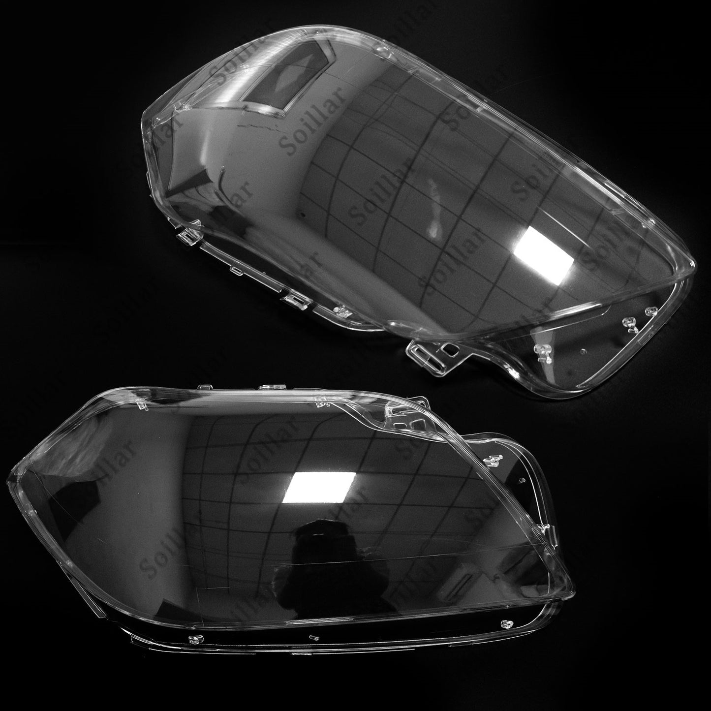 2X Headlamp Headlight Lens Cover LH+RH For Mercedes-Benz GL-Class X166 12-16