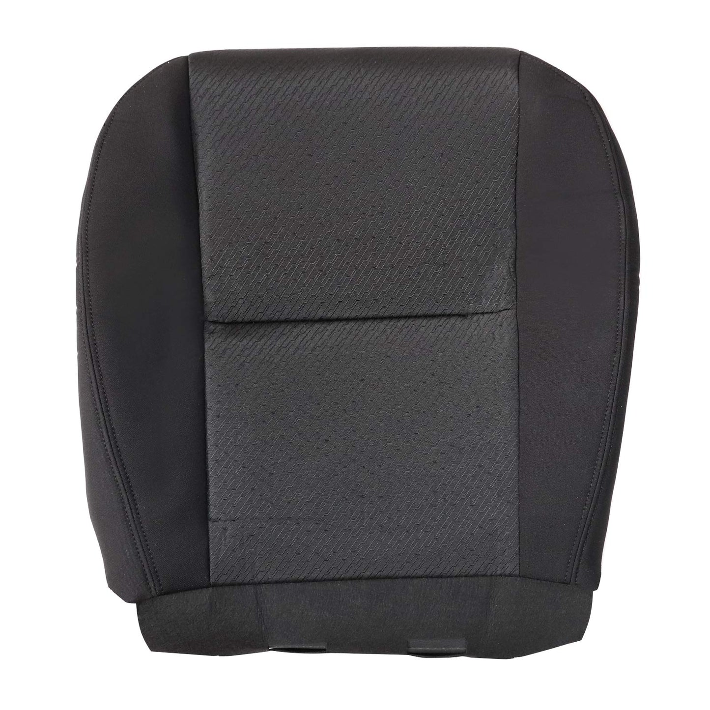 For 2007-2014 Chevy Silverado GMC Sierra Front Driver & Passenger Bottom & Top Cloth Seat Cover Black
