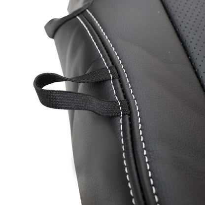 For 2009-2018 Dodge Ram 1500 2500 3500 Replacement Driver & Passenger Bottom & Top Leather Seat Cover Black