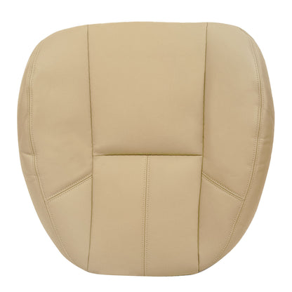 For 2007-2014 Chevy Silverado GMC Sierra Front Driver & Passenger Bottom & Top Leather Seat Cover Tan