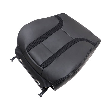 For 2010-2014 Ford F-150 Raptor SVT Front Driver & Passenger Bottom & Top Leather Seat Cover Black