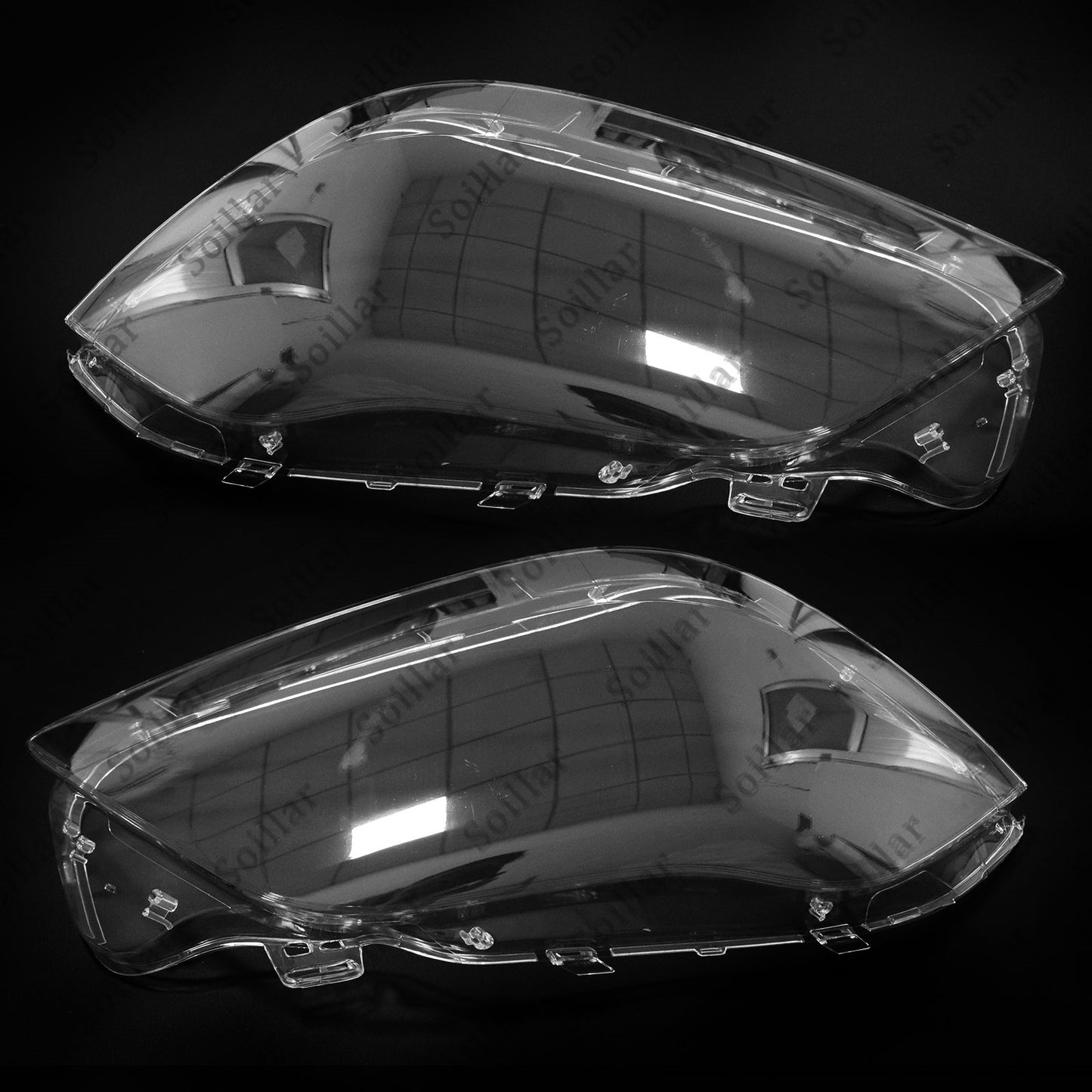 2X Headlamp Headlight Lens Cover LH+RH For Mercedes-Benz GL-Class X166 12-16