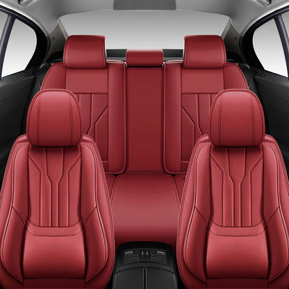 For Toyota Camry Car Seat Covers 5-Seats Front + Rear Protector Leather Full Set