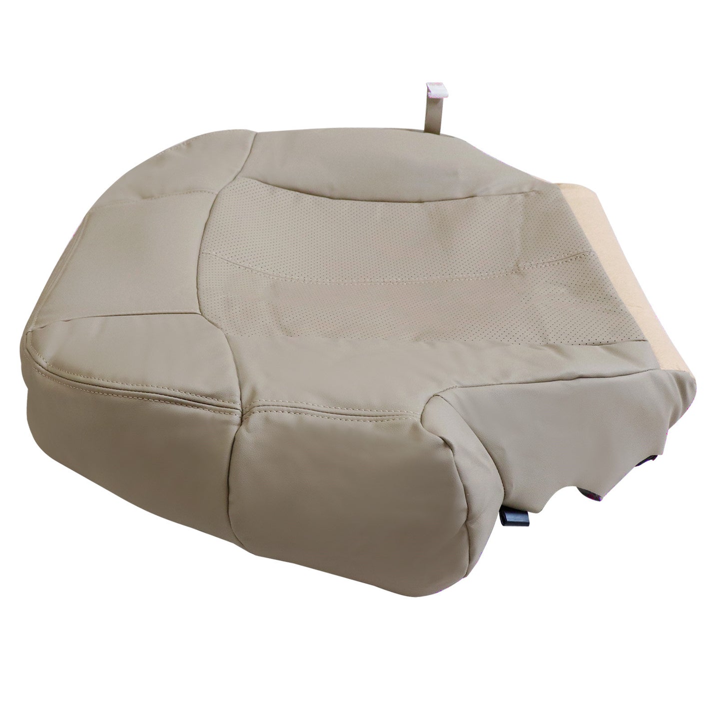 For 2002 Cadillac Escalade Front Driver & Passenger Bottom Perforated Leather Seat Cover Tan