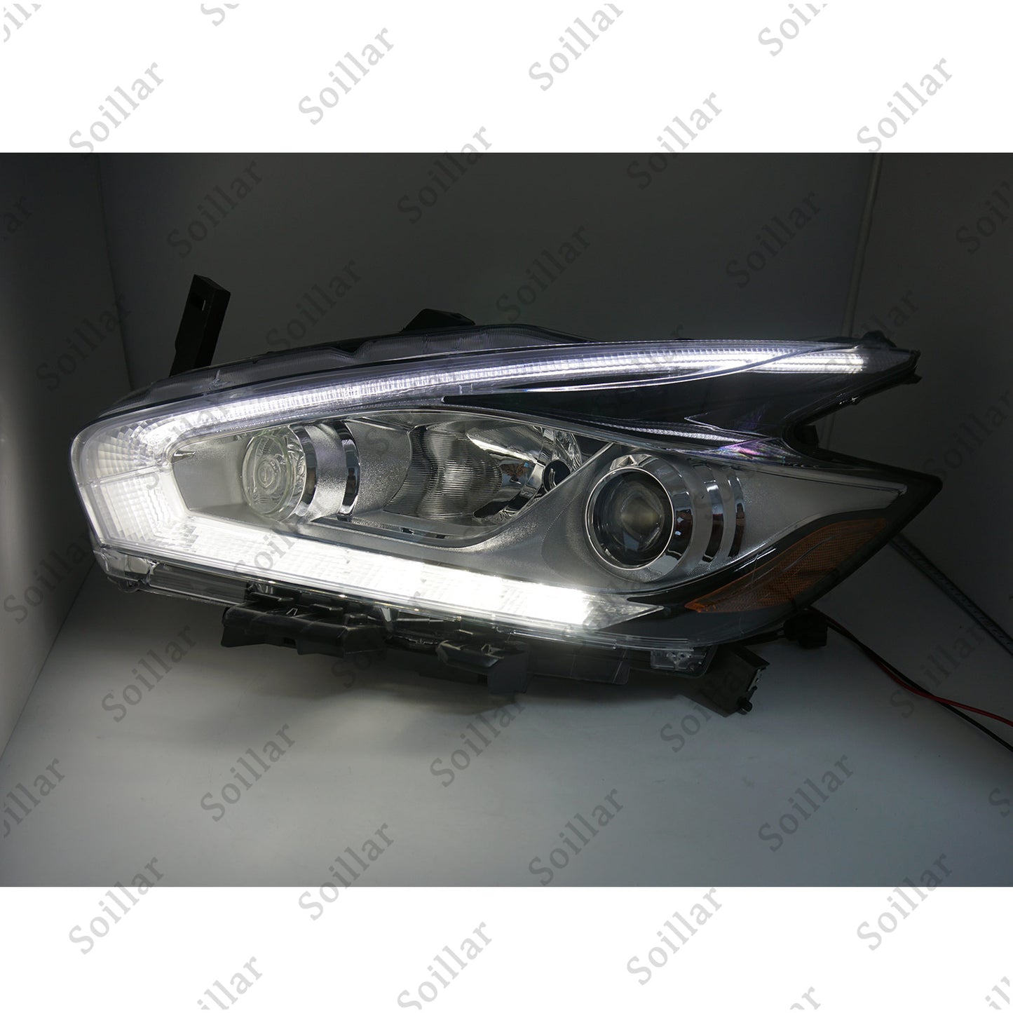 For 2015-2018 Nissan Murano Halogen Left Driver Side LED DRL Head Light Headlamp