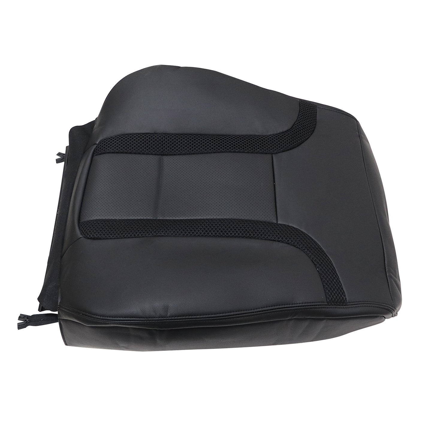 For 2010-2014 Ford F-150 Raptor SVT Front Driver & Passenger Bottom & Top Leather Seat Cover Black