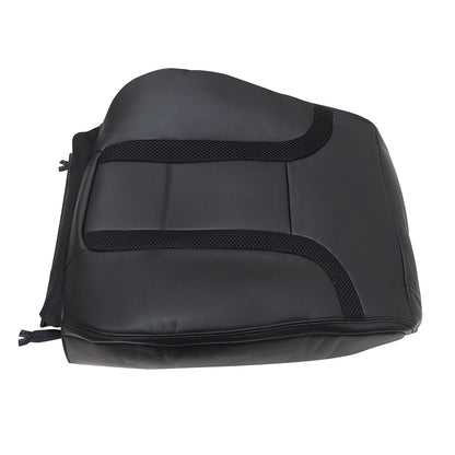 For 2010-2014 Ford F-150 Raptor SVT Front Driver & Passenger Bottom & Top Leather Seat Cover Black