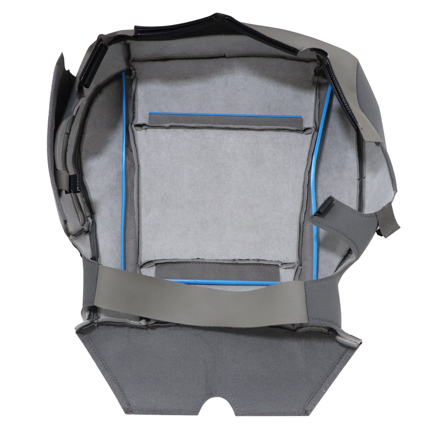 For 2017-2021 Ford F250 F350 F450 F550 Front Driver & Passenger Bottom & Top Cloth Seat Cover Gray