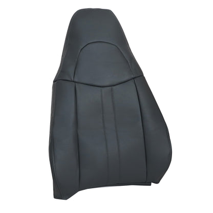 For 2003-2014 Chevy Express & GMC Savana 1500 Front Driver & Passenger Bottom & Top Leather Seat Cover Dark Gray