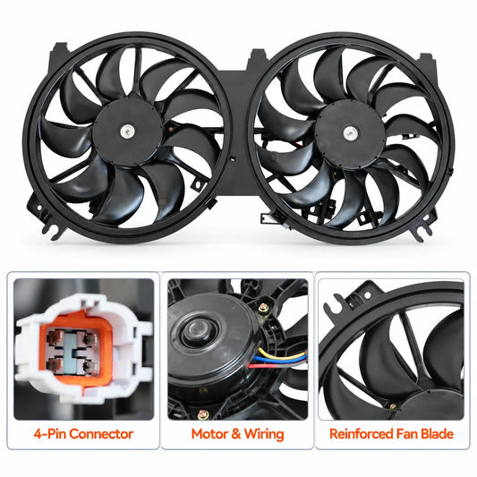 1X For 2007-2018 Nissan Altima 2.5L 3.5L Radiator Condenser Fan Assembly