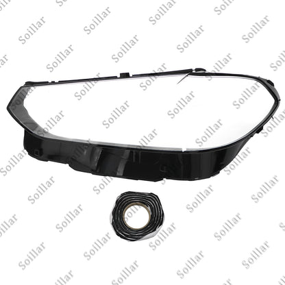 Left Side Front Headlight Lens Clear Cover+Sealant Fit BMW X3 X4 2022-2024 1Pcs