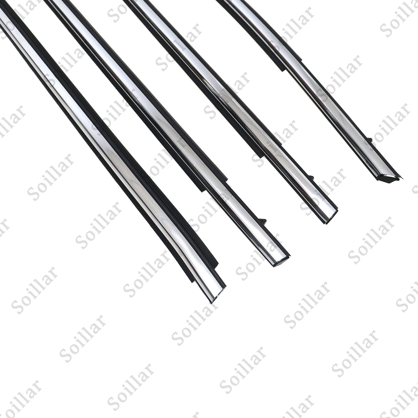 4Pcs Door Belt Molding Chrome Trim Left & Right Side For 2018-2022 Toyota Camry