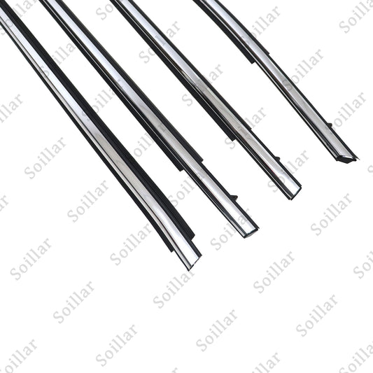 4Pcs Door Belt Molding Chrome Trim Left & Right Side For 2018-2022 Toyota Camry