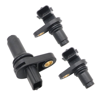For Nissan Rogue 17-19 L4 2.0L 2x Camshaft & 1x Crankshaft Position Sensor