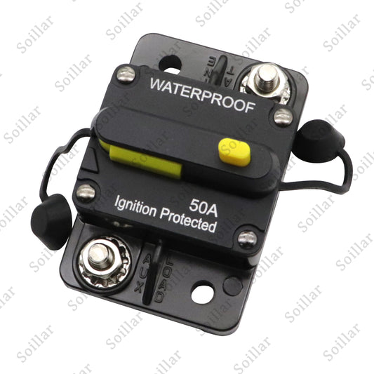 50AMP 12V DC Circuit Breaker Reset Car Auto Marine Stereo Audio FuseInverter