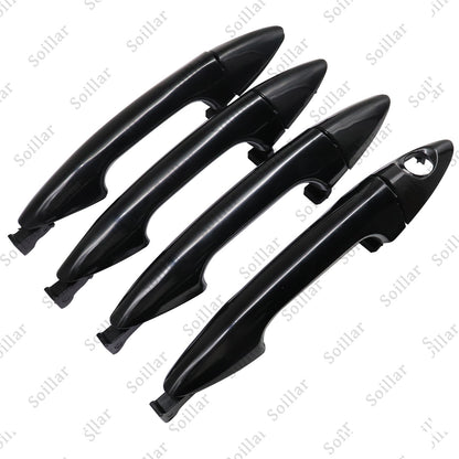 4X Exterior Door Handle Front Rear Left Right For Hyundai Accent 2012-2017