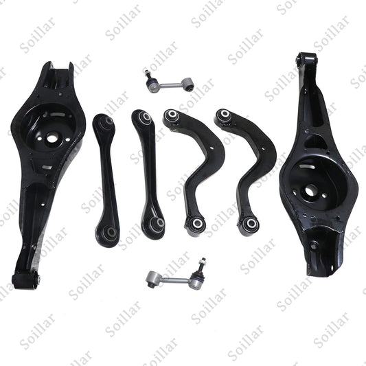 8pcs Rear Upper & Lower Control Arm w/Bushing For Audi A3 VW Jetta Passat Tiguan