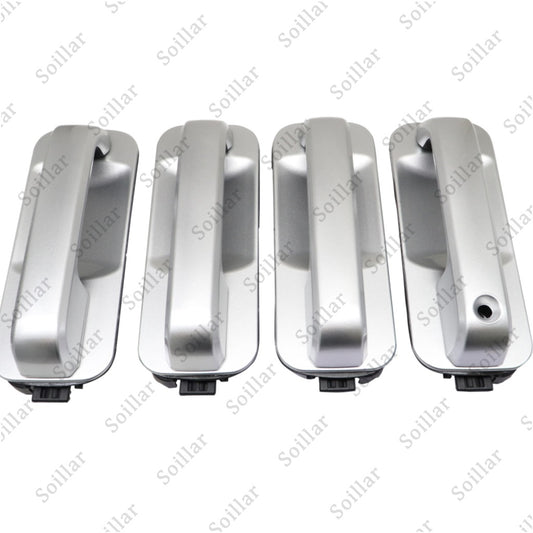 4Pcs Fits 2015-2020 Ford F-150 F150 Ingot Silver Door Handles Front and Rear Set