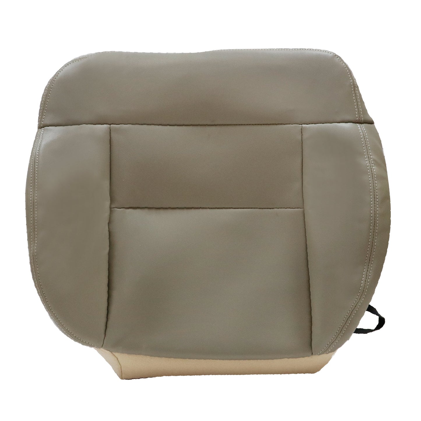 Front Driver & Passenger Bottom & Top Leather Seat Cover Tan & Both Side Bottom Foam Cushion 2004-2008 For Ford F-150 Lariat XL XLT STX FX4