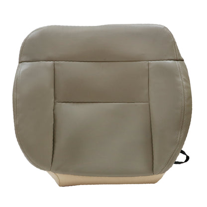 Front Driver & Passenger Bottom & Top Leather Seat Cover Tan & Both Side Bottom Foam Cushion 2004-2008 For Ford F-150 Lariat XL XLT STX FX4